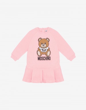 Moschino泰迪熊棉绒连衣裙 - 小女孩 - 婴儿（0-3岁) - 童装 - Moschino | Moschino Official Online Shop