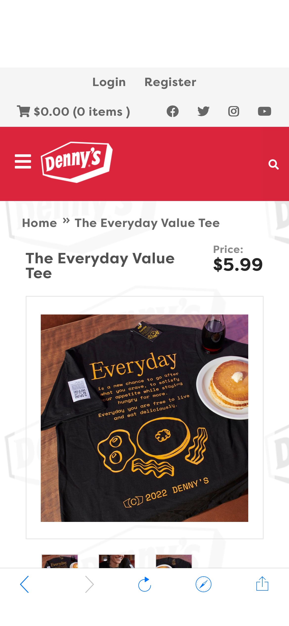 The Everyday Value Tee | Denny's Diner Drip