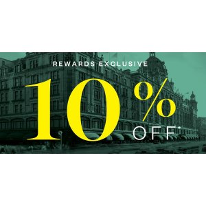10% off 10% Rewards Weekend | Harrods.com
