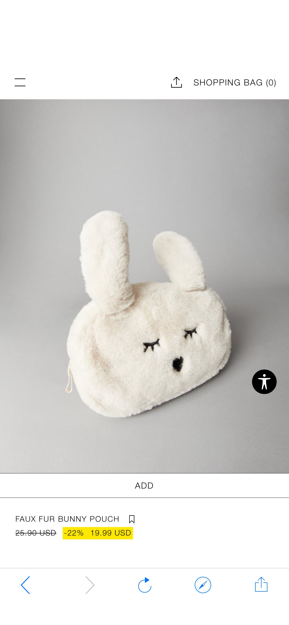 FAUX FUR BUNNY POUCH - Off White | ZARA United States