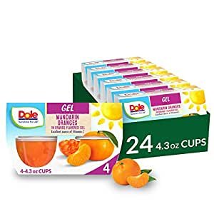 Fruit Bowls, Mandarins In Orange Flavored Gel, 4.3 Oz, 24 Total Cups