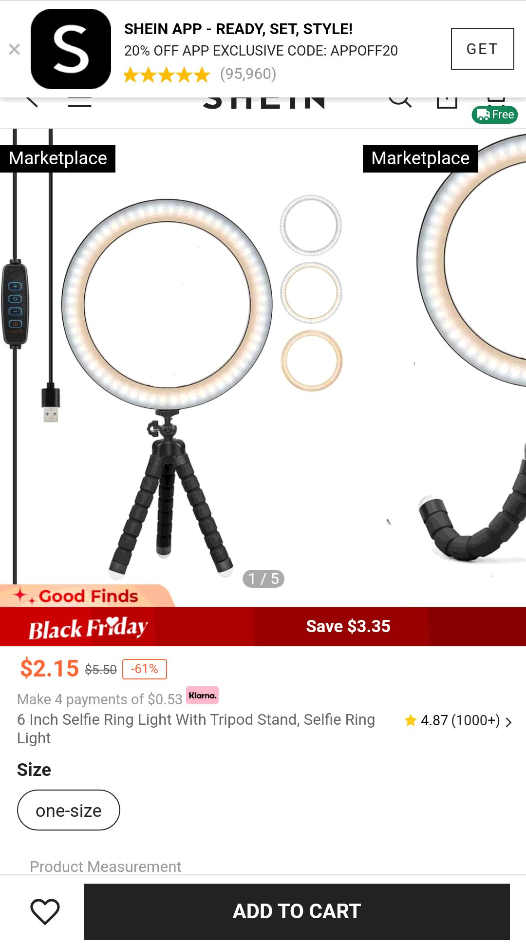 6 Inch Selfie Ring Light With Tripod Stand, Selfie Ring Light | SHEIN USA