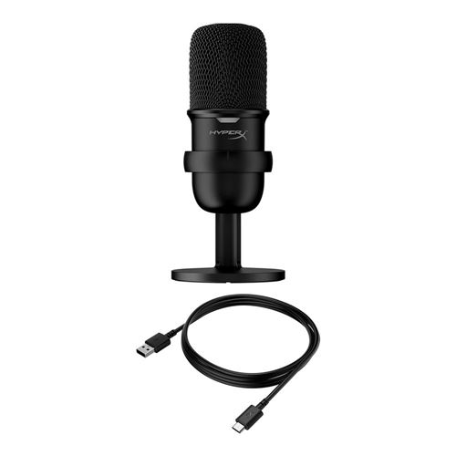 HyperX SoloCast – USB Condenser Gaming Microphone - Black; Tap-to-Mute Sensor; Cardioid Polar Pattern; For Gaming, - Micro Center