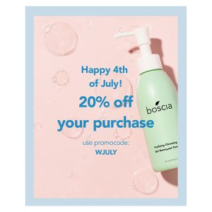 全场8折,折扣码WJULY boscia | preservative-free skincare for sensitive skin