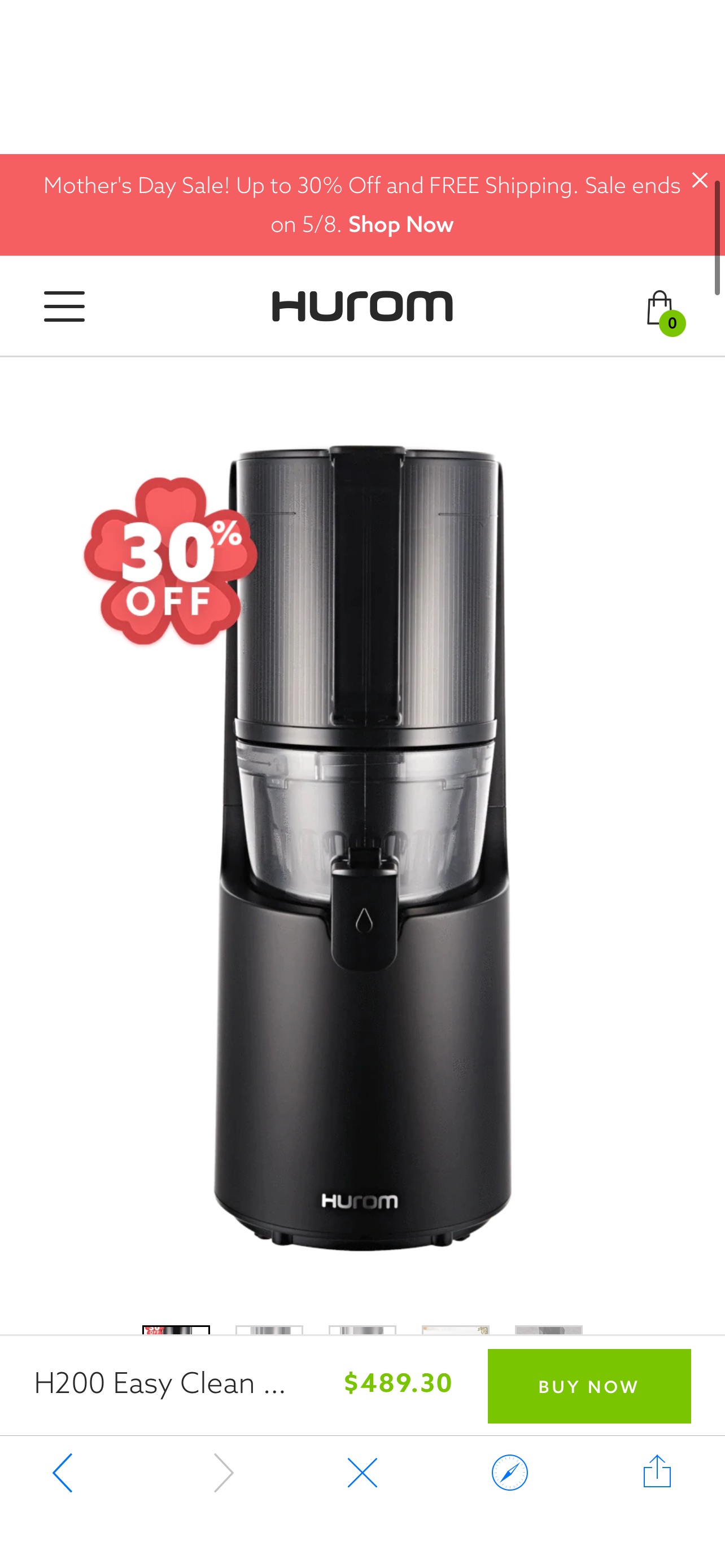 Shop H200 Easy Clean Slow Juicer | Official Hurom Store慢速果汁机