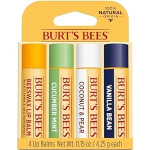 Burt's Bees Natural Lip Treatment, 4 Tubes