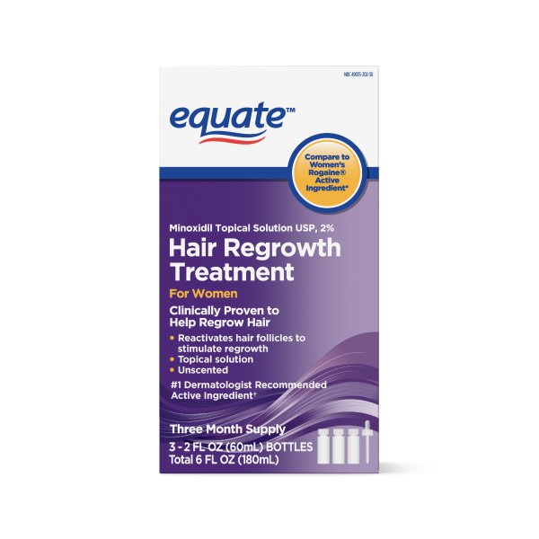 Women's Minoxidil Topical Solution for Hair Regrowth, 3-Month