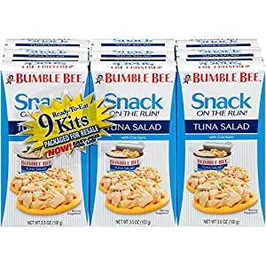BUMBLE BEE Snack On The Run! Tuna Salad with Crackers Kit, 3.5 Ounce Kit (Pack of 9)