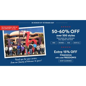 低至四折+额外八五折 Hanes折扣区折上折Comfortable Clothing Since 1901 | Hanes