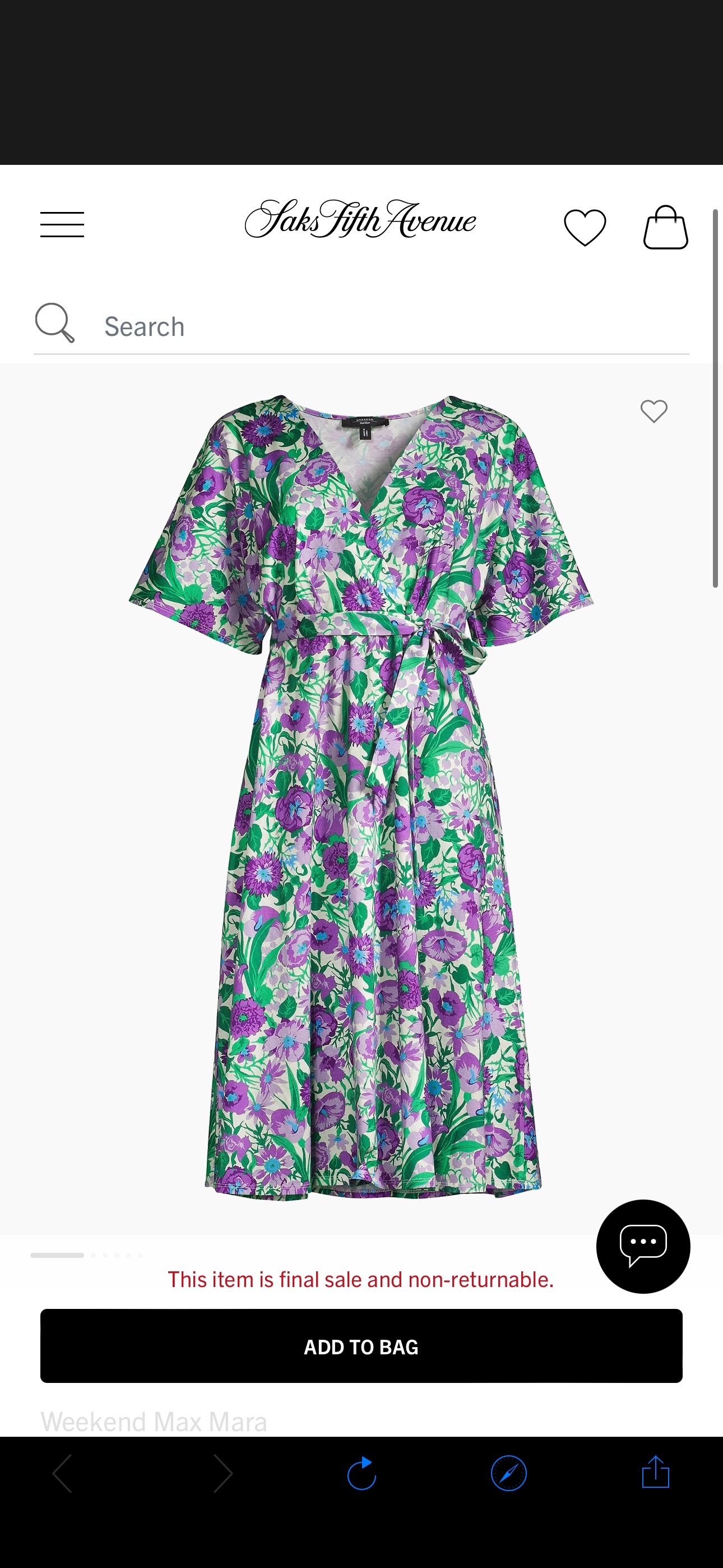 Shop Weekend Max Mara Dizzy Floral Wrap Midi-Dress | Saks Fifth Avenue