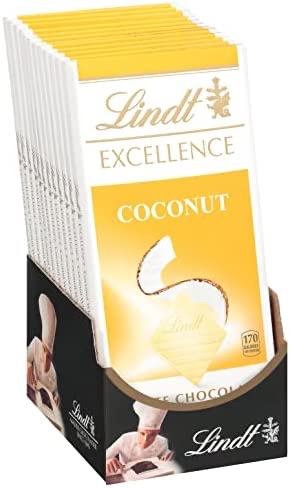 Amazon.com: Lindt EXCELLENCE Coconut White Chocolate Bar, Great for Holiday Sharing, 3.5 oz. (12 Pack)