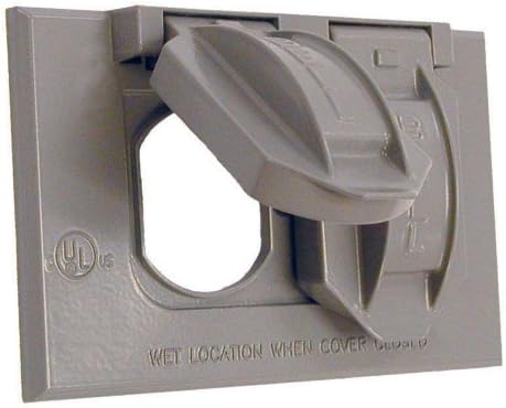 BELL Hubbell 5180-0 Horizontal Duplex Single Weatherproof Cover, 1-Gang, Gray - Electrical Boxes - Amazon.com