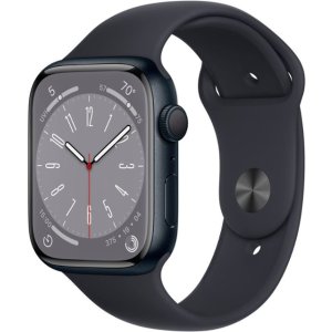 Apple Watch Series 8 (GPS) 45mm Aluminum Case with Midnight Sport Band