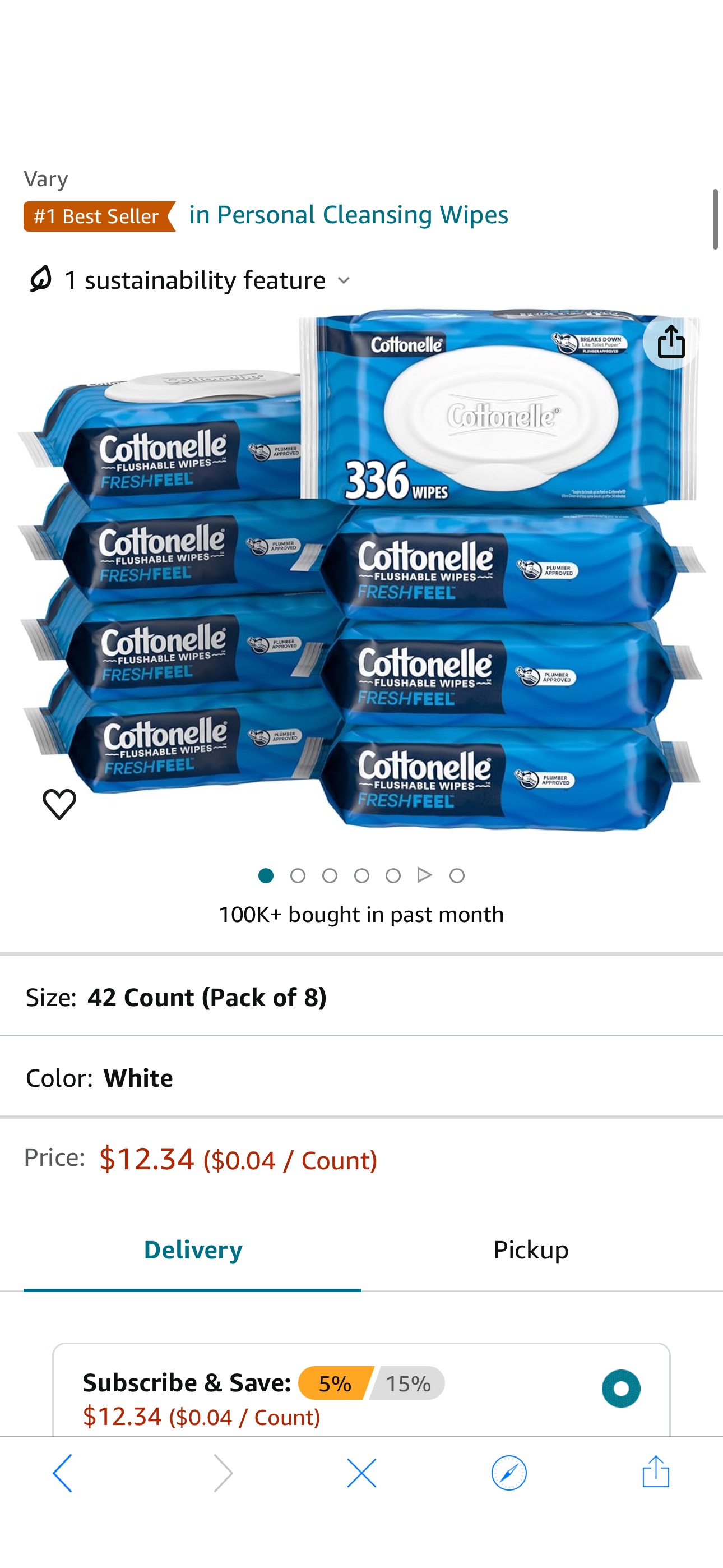 Amazon.com: Cottonelle Fresh Feel Flushable Wet Wipes, Adult Wet Wipes, 8 Flip-Top Packs, 42 Wipes Per Pack (336 Total Wipes), Packaging May Vary : Health & Household