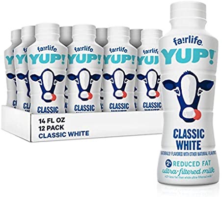 Amazon.com : fairlife YUP! Low Fat Ultra-Filtered Milk, Classic White (Packaging May Vary), 14 fl oz, 12 Count : Grocery & Gourmet Food原味瓶装牛奶