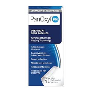 Amazon.com: PanOxyl PM Overnight Spot Patches, Advanced Hydrocolloid Healing Technology, Fragrance Free, 40 Count : Beauty &amp; Personal Care