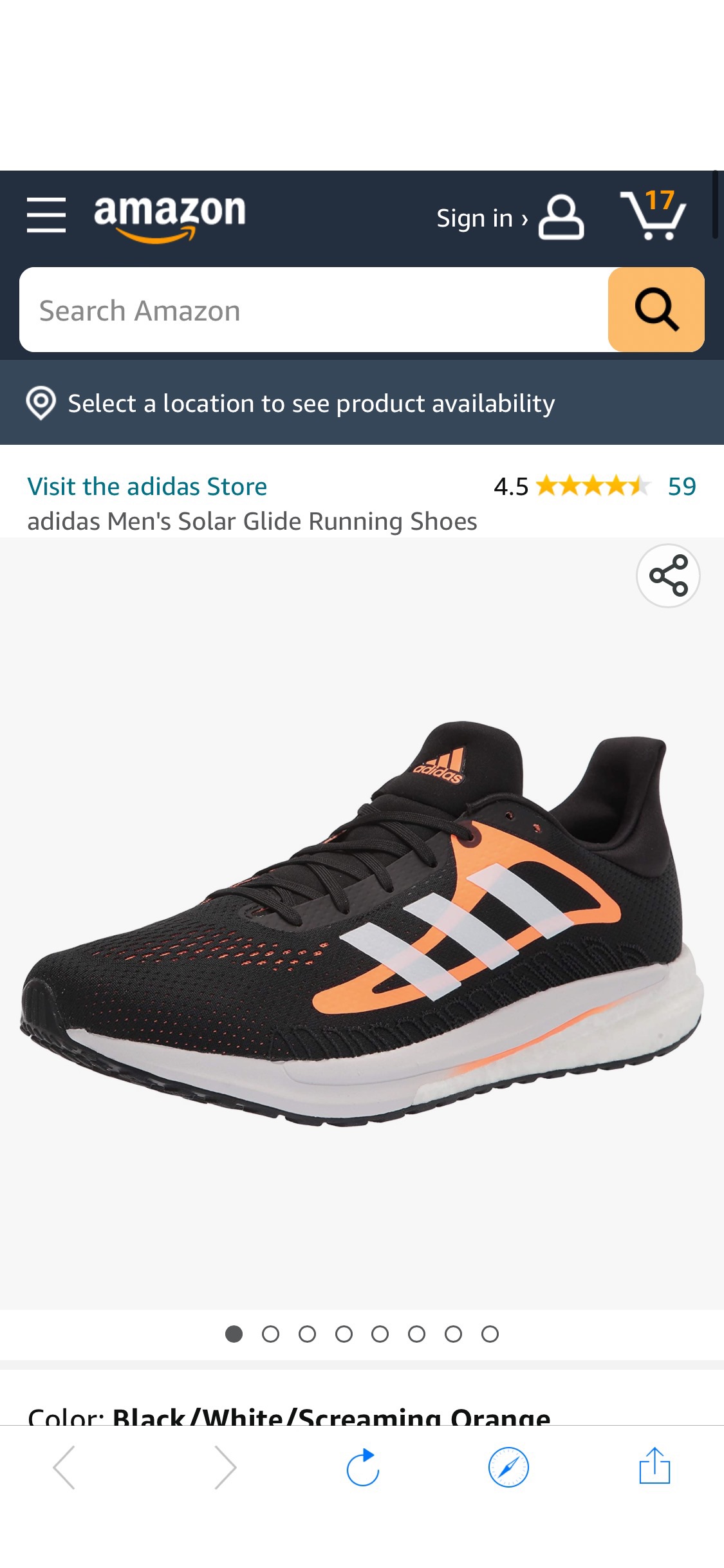 Amazon.com | adidas Men's Glide Running Shoe, Blue Oxide/Silver Metallic/Solar Yellow, 6.5 | Road Running