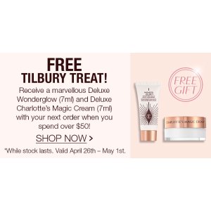 $50 Charlotte Tilbury满50送豪华小样