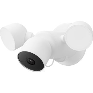 Google Nest Cam 户外摄像头，含泛光灯