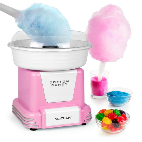 Nostalgia PCM805PNK Retro Hard & Sugar-Free Candy Cotton Candy Maker