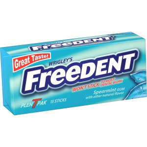 Wrigley's Freedent Gum, Spearmint, 15 Sticks (Pack of 8)