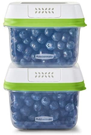 Rubbermaid 2114738 FreshWorks Saver, Medium Short Produce Storage Containers