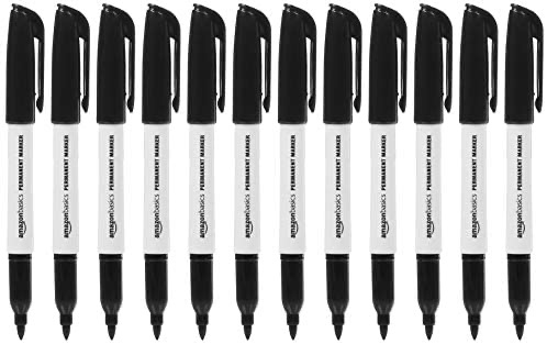 Amazon 黑色永久性描线笔 12支