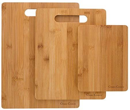 Classic Cuisine 3 Piece Bamboo Cutting Board Set