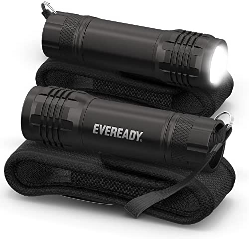 Amazon.com: Eveready LED Tactical Flashlights S300 with Holsters (2-Pack), Rugged & Compact Flash Lights, IPX4 Water手电筒
