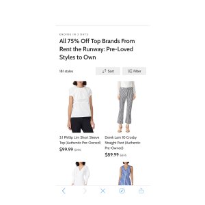 All 75% Off Top Brands From Rent the Runway: Pre-Loved Styles to Own / Gilt一律25折