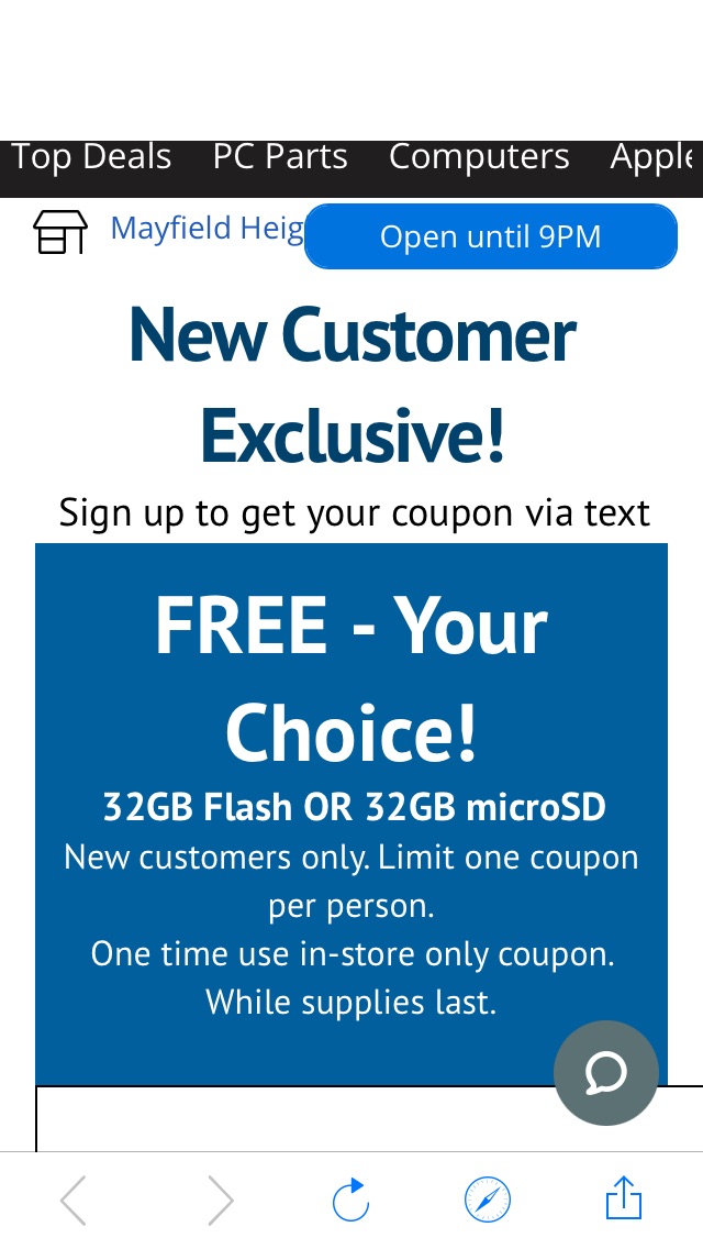 白嫖的u盘。Free Your Choice 32GB Flash or microSD | New Customer Exclusive | Micro Center