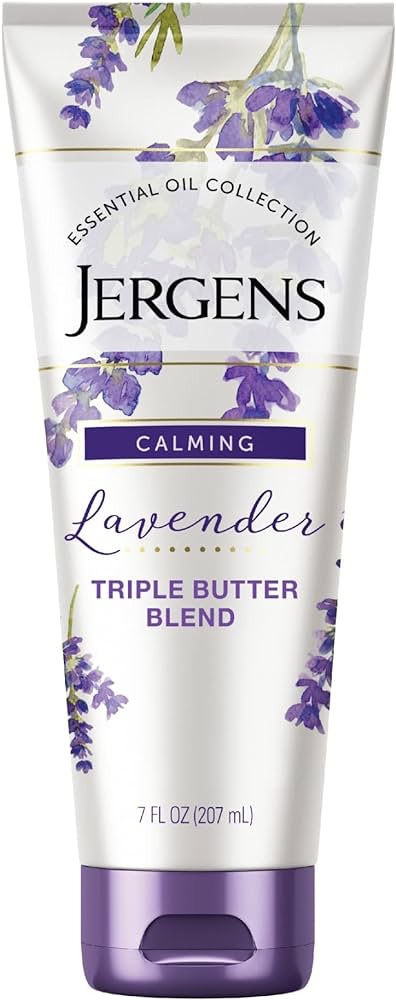 Amazon.com : Jergens Lavender Body Butter Body and Hand Lotion, Moisturizer for Women, 7 Fl Oz (Pack of 1), with Essential Oils for Indulgent Moisturization White : Beauty & Personal Care