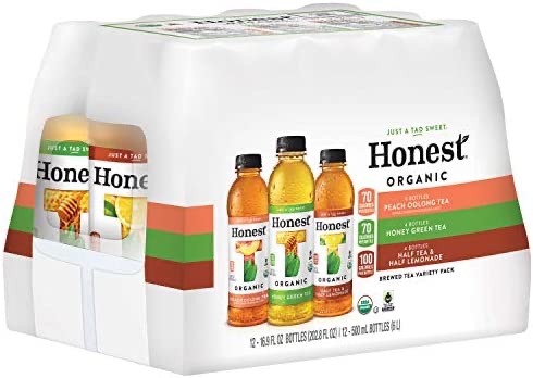 Amazon.com : Honest Tea Variety Pack (Honey Green, Peach Oolong, Half & Half), 16.9 Fl Ounce Bottles (12 Pack) 绿茶 桃味乌龙茶饮料12瓶
