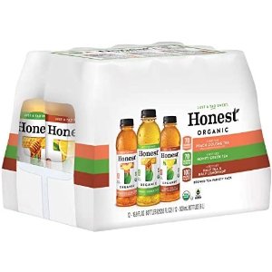 $15.96 Amazon.com : Honest Tea Variety Pack (Honey Green, Peach Oolong, Half & Half), 16.9 Fl Ounce Bottles (12 Pack) 绿茶 桃味乌龙茶饮料12瓶