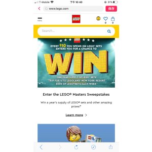 LEGO® Shop US满35送套装 满10有机会获得500刀乐高套装 LEGO® Shop US满35送套装 满10有机会获得500刀乐高套装
