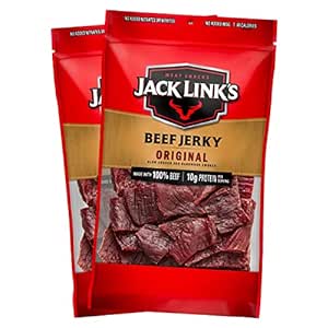 Amazon.com: Jack Link&#39;s Beef Jerky, Original – Great Everyday Snack, 10g of Protein and 80 Calories, 9 Oz. (Pack of 2) 