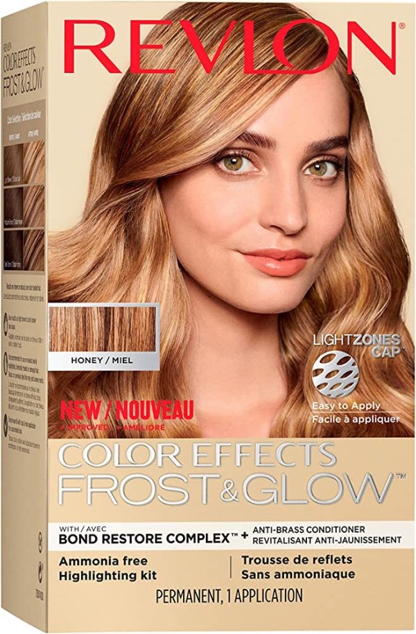 Permanent Hair Color by, Permanent Hair Dye, Color Effects Highlighting Kit, Ammonia Free & Paraben Free, 30 Honey, 8 Oz, (Pack of 1)