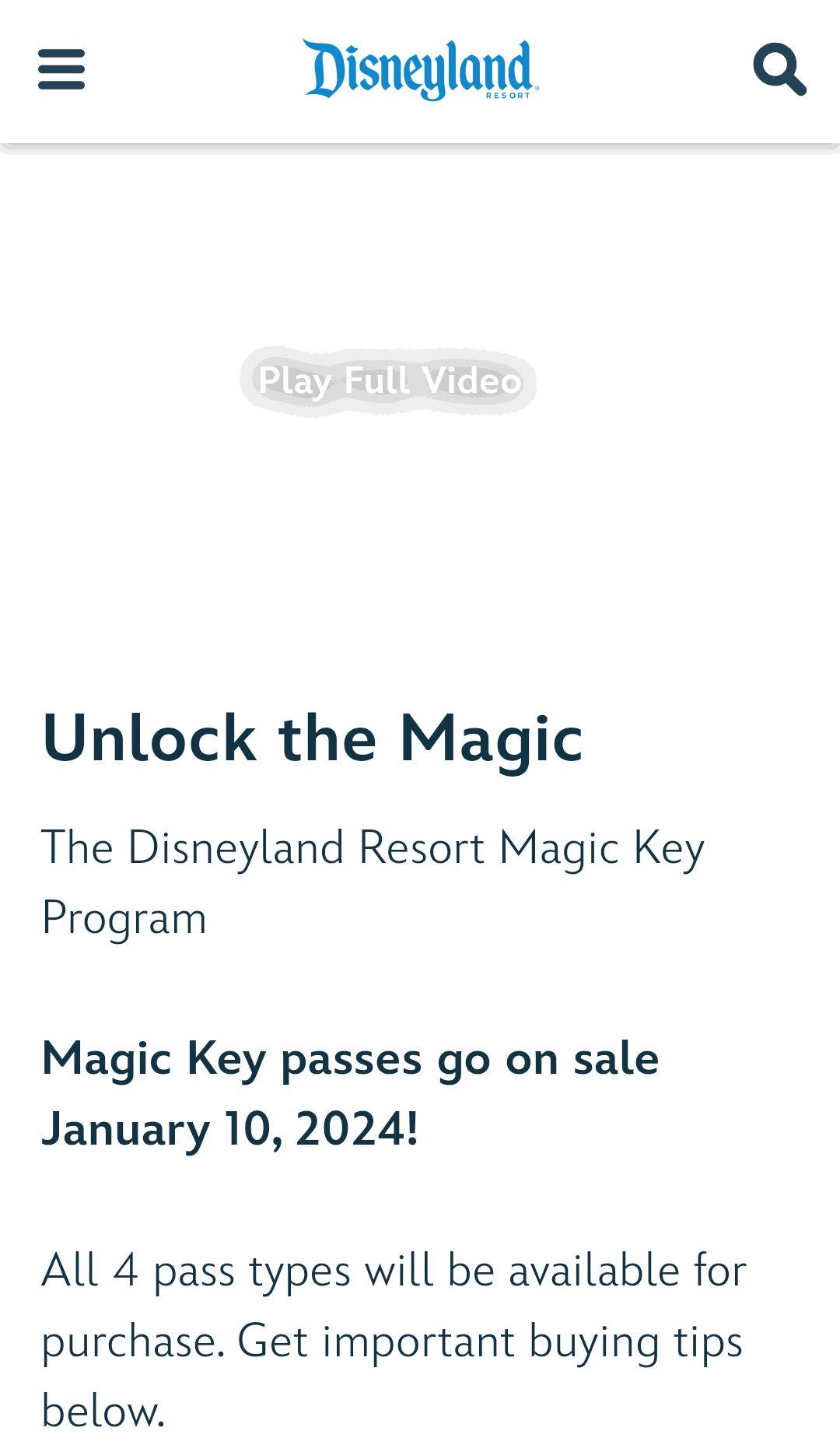 Magic Key Pass - Reservations & Savings | Disneyland Resort