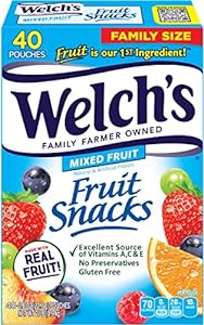 Amazon.com: Welch&#39;s Fruit Snacks, Mixed Fruit, Perfect Easter Basket Stuffers, Gluten Free, Bulk Pack, Individual Single Serve Bags, 0.8 oz (Pack of 40)