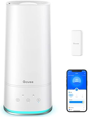 Amazon.com: Govee 4L Smart Humidifiers for Bedroom with Hygrometer Thermometer, WiFi Voice &amp; Remote Control, Top Fill Cool Mist Humidifiers  