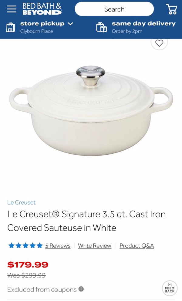 Le Creuset® Signature 3.5 qt. Cast Iron Covered Sauteuse | Bed Bath & Beyond