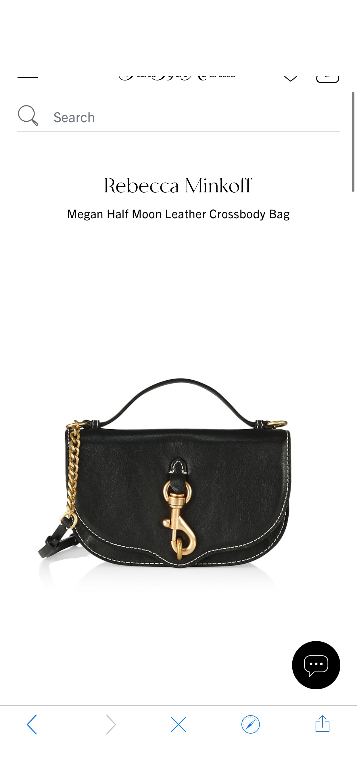 Shop Rebecca Minkoff Megan Half Moon Leather Crossbody Bag | Saks Fifth Avenue