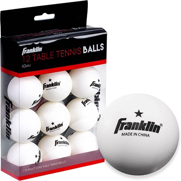 Franklin Sports Ping Pong Balls Official Size 12Pack