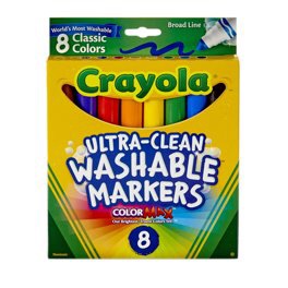 Crayola Classic Thin Line Marker Set, 10色画笔