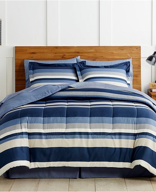 Fairfield Square Collection Austin 8-Pc. Reversible Bedding Sets & Reviews - Bed in a Bag - Bed & Bath - Macy's床上8件套