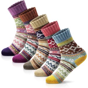 $11.99 FYC Women Socks Winter - Gifts for Women - Warm Thick Soft Wool Socks Christmas Gifts Socks Cozy Crew Socks : Clothing, Shoes & Jewelry