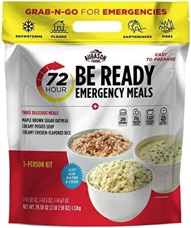 Augason Farms 72-Hour Be Ready Emergency Meal Kit, White, Small