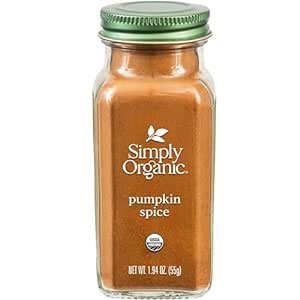 Amazon.com : Simply Organic Pumpkin Spice, 1.94-Ounce Jar, Organic Nutmeg, Cloves, Ginger &amp; Cinnamon, Enhances Tea, Seasoning, Kosher : Everything Else