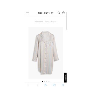 $149 Light blue Jillian striped satin nightshirt | MORGAN LANE | THE OUTNET