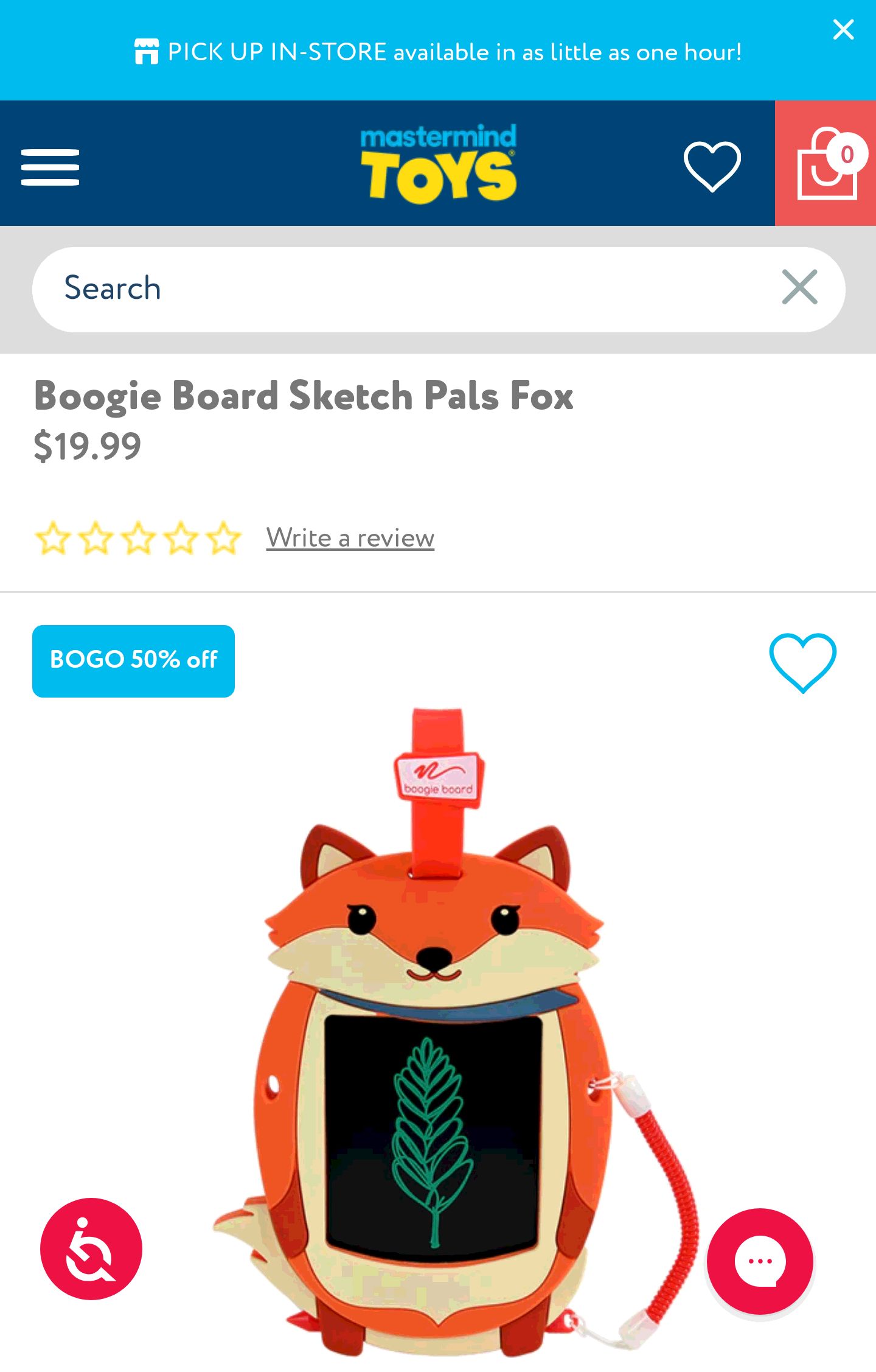Boogie Board Sketch Pals Fox | Mastermind Toys